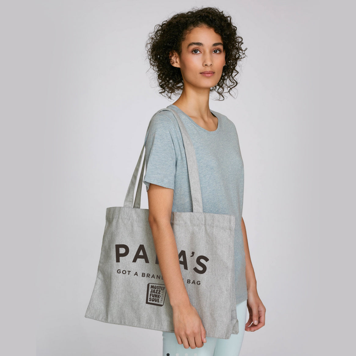 'Papas Got A Brand New Bag' Woven Shopper Bag